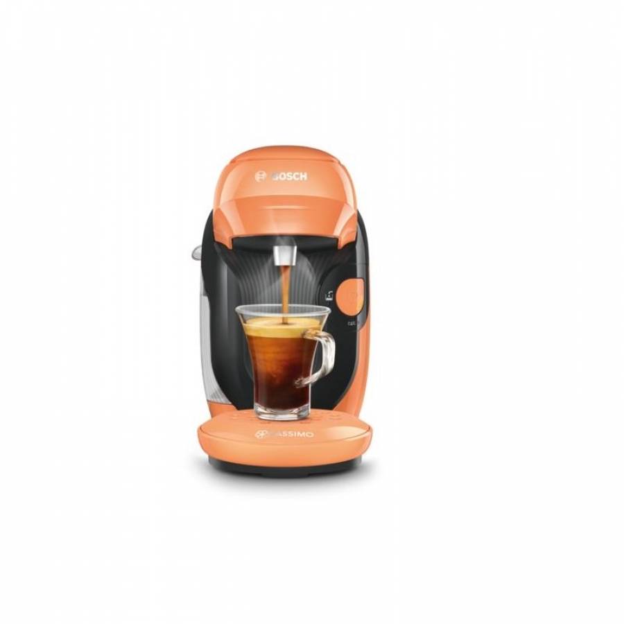 Espressor Cu Capsule, 0.7 L, 1400 W, 70 Bauturi, Afisaj Led, Autocuratare, Decalcifiere, Design Modern, Usor De Folosit, Portocaliu