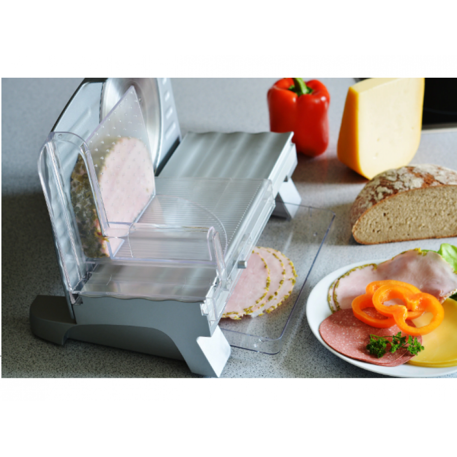 Feliator Profesional, Putere De 200w , Diametru Lama De 17 Cm , Reglaj Felii 0-20 Mm, Buton De On/off, Picioare Din Silicont,anti-alunecare,baza Din Aluminiu, Culoare Alb