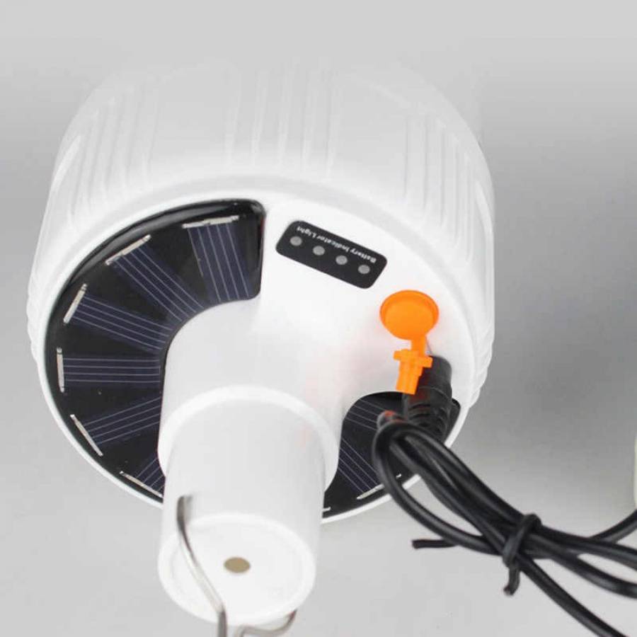 Felinar Solar De Exterior Cu Carlig De Agatare Klausstech, Putere 80 W , Lampa Reincarcabila Cu Autonomie Mare , Alimentare 12 V - 24 V , Alb