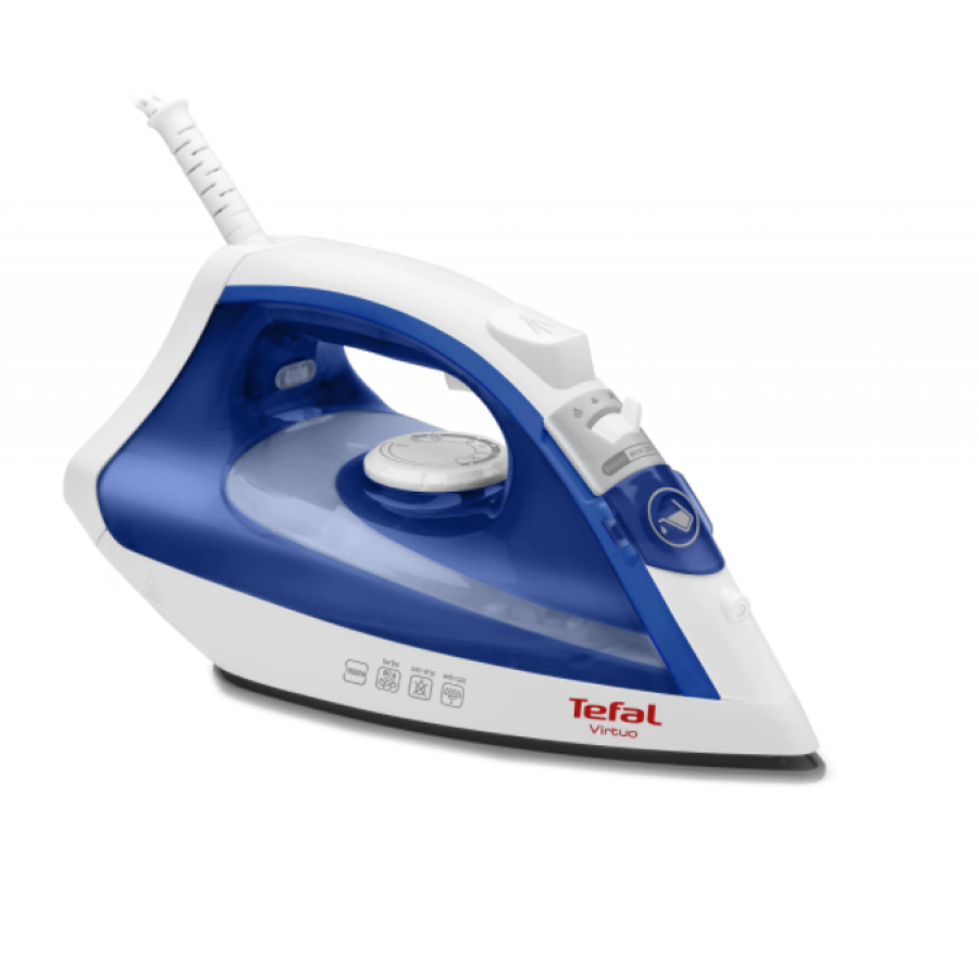 Fier Calcat Aburi, 1800w, Rezervor 0.2 L, Functie Spray, Antipicurare, Anticalcar, Antiaderenta, Jet Abur 80 G/min, Albastru/alb