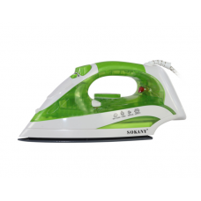 Fier De Calcat Cu Design Ergonomic, Abur Cu Presiune, 2400 W, Talpa Ceramica, Calcare Pe Verticala, Design Modern, Maner Ergonomic, Alb/verde