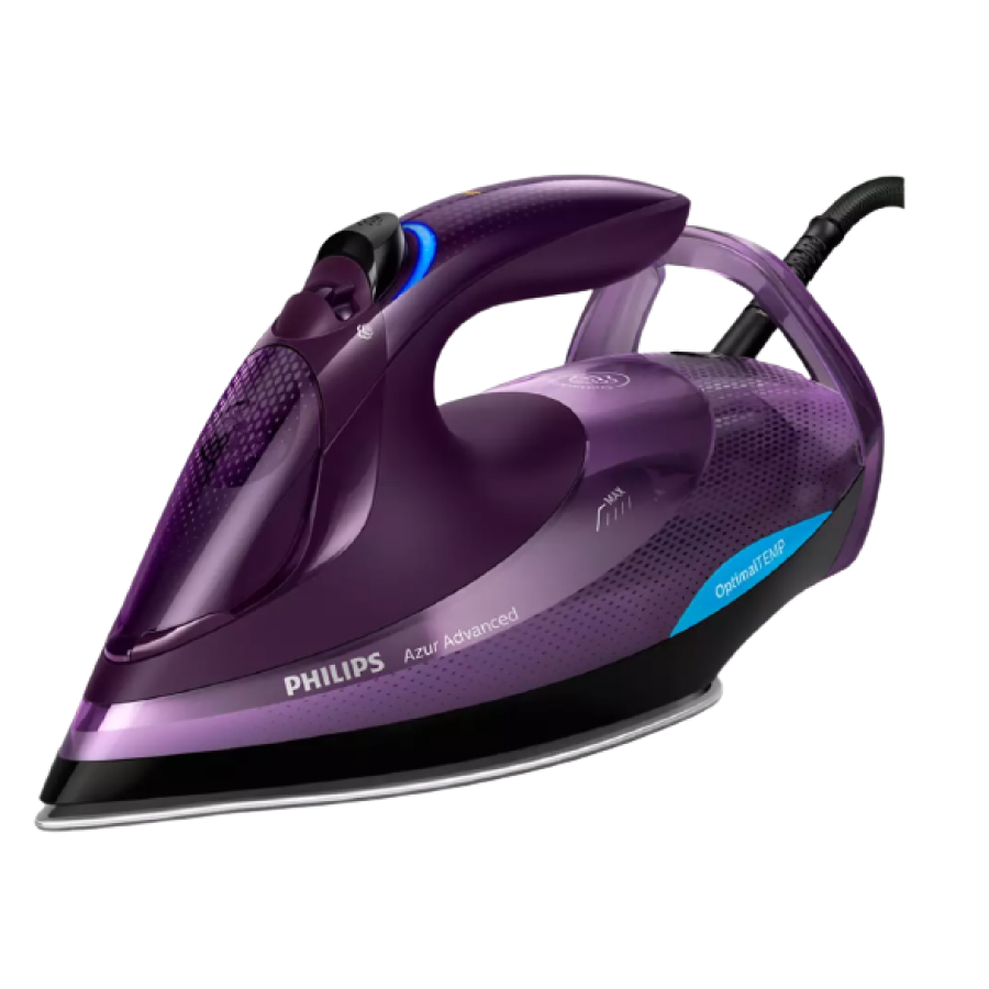 Fier De Calcat Philips , Cu Aburi,tehnologie Optimaltemp, Philips, Steamglide Plus, Jet De Abur De 230 G, Putere 3000w, Abur Continuu De 55 G/min, 330 Ml, Orificiu De Umplere, Decalcefiere, Mov