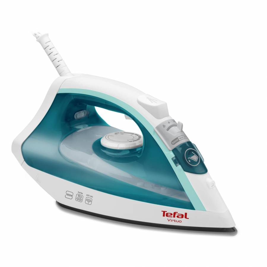 Fier De Calcat Tefal Virtuo Fv1710, 1800w, Rezervor Apa 0.2l, Jet De Abur 80g/min, Abur Variabil 20g/min, Functie Anticalcar, Alb