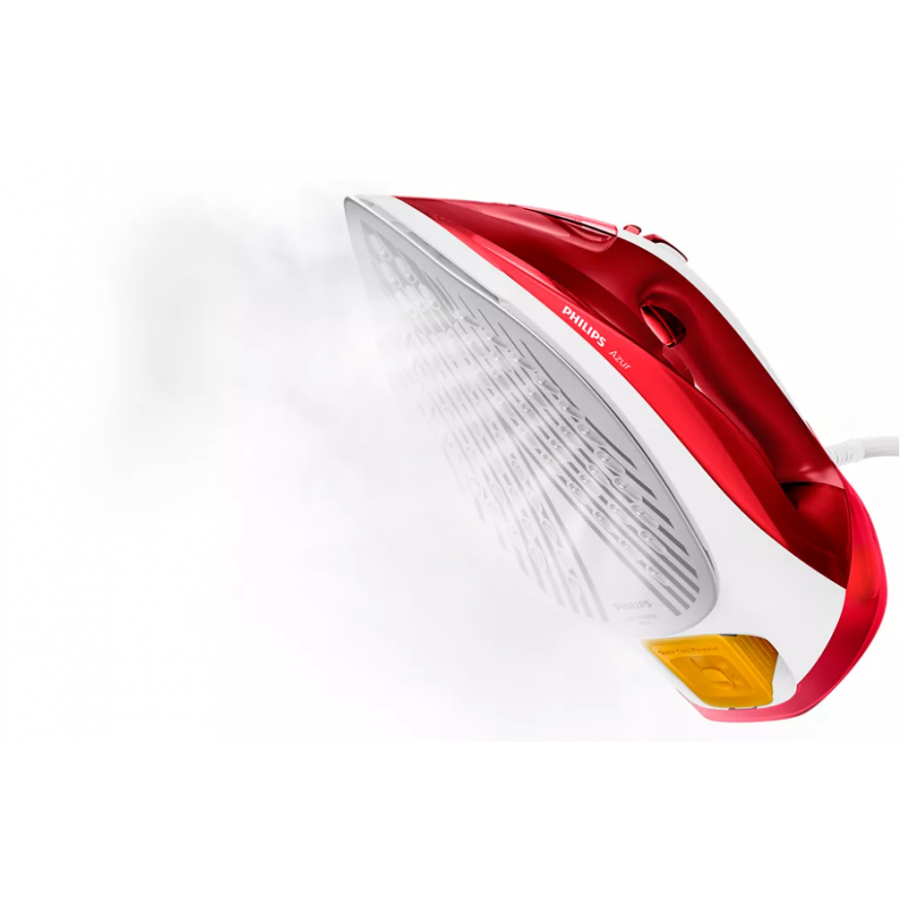 Fier Philips Calcat Cu Abur Cu Jet De Abur De 220 G, Abur Continuu De 50 G/min, Alimentare 2500 W, Gata De Utilizare 2min,  Rezistenta La Zgarieturi, Indicator Luminos, Oprire Automata, Rosu/alb