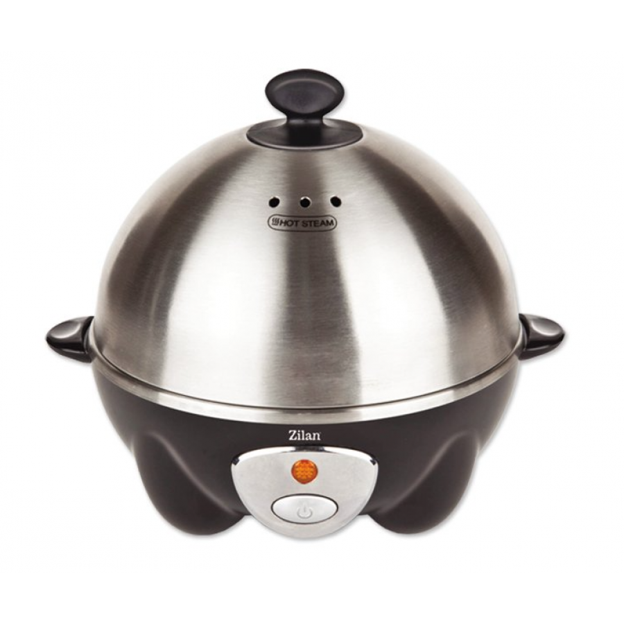 Fierbator Pentru Oua, Carcasa Din Inox, Capacitate 7 Oua, Putere 360w, Design Modern, Indicator Luminos, Protectie Supraincalzire, Argintiu