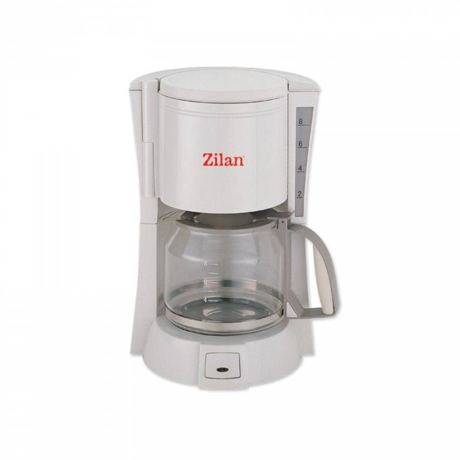 Filtru De Cafea, 800 W, Capacitate 1,2 L, Sistem Anti-picurare, Rezervor Transparent Gradat, Recipient Termorezistent, Picioare Anti-alunecare, Plita Pentru Pastrarea Calda A Cafelei, Design Clasic, Alb