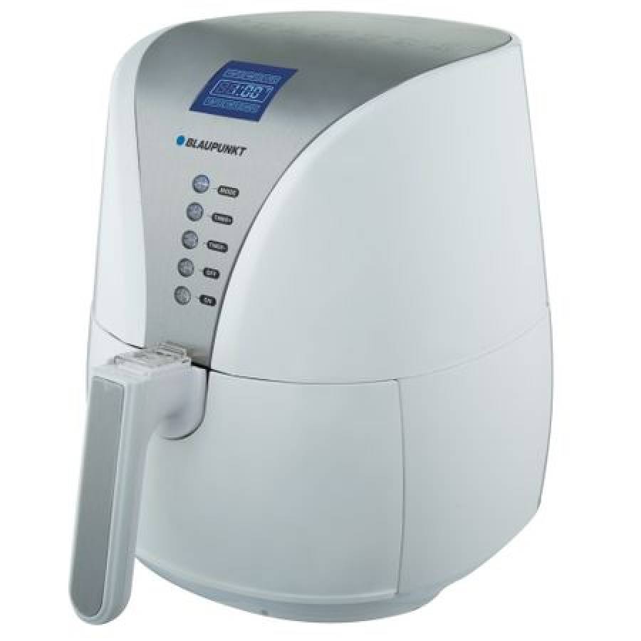 Friteuza Cu Aer Cald Blaupunkt Cu Panou Digital De Comanda,display Lcd, Functii Multiple:prajire,coacere,gratar,reincalzire,tehnologie Vortex Cu Aer Fierbinte,putere De 1500 W,temporizator 1 Ora,culoare Alb