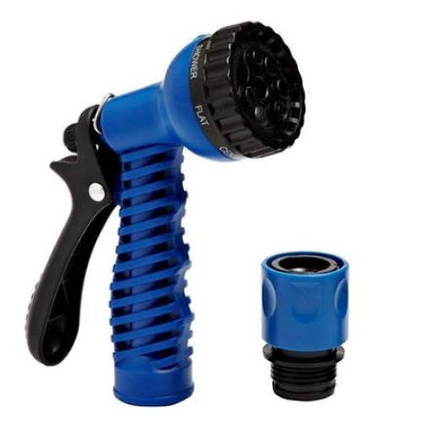 Furtun KlaussTech Extensibil De Gradina Cu Pistol Pulverizare Apa, Lungime 65 M, Usor De Transportat, Presiune De Lucru 6 Bar, Utilizare Suprateran, Albastru