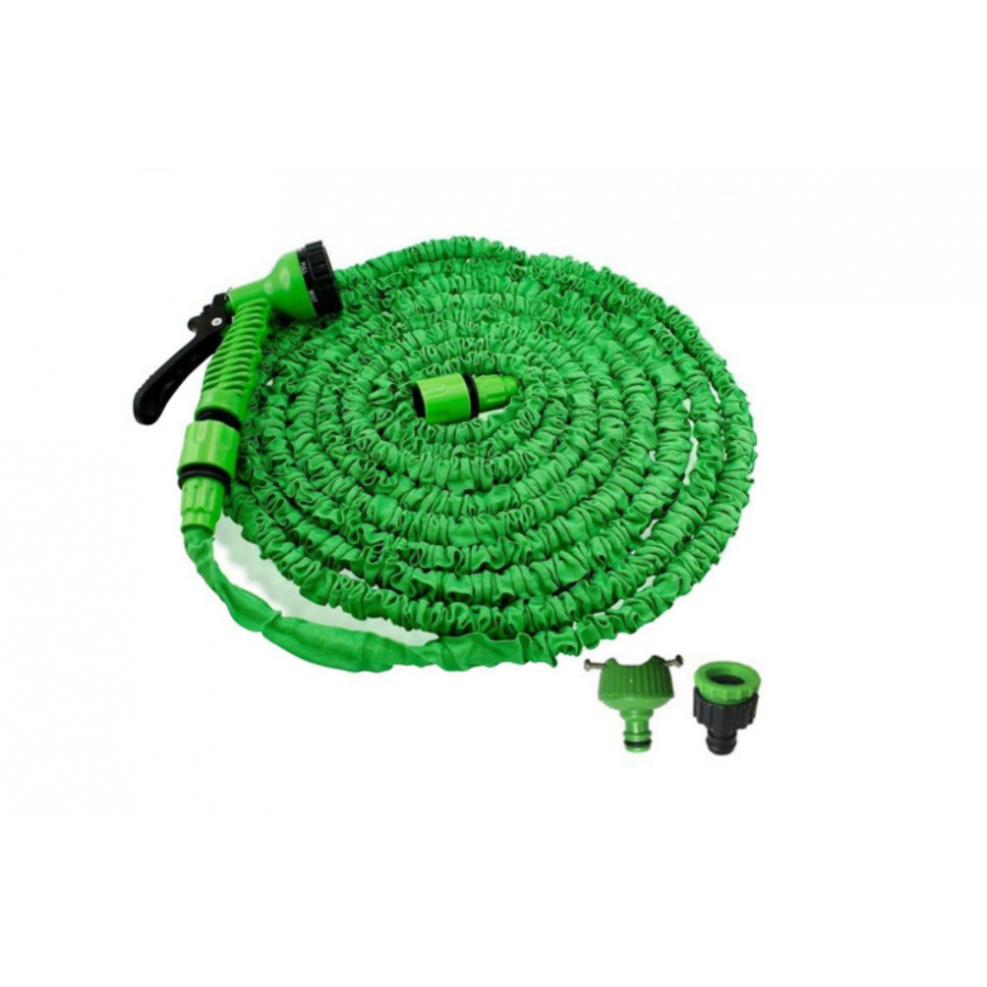 Furtun Extensibil Klausstech, Pentru Gradina, Presiune Reglabila, Pistol Inclus, Expandibil, Lungime 30m, Pulverizare Rapida, Verde