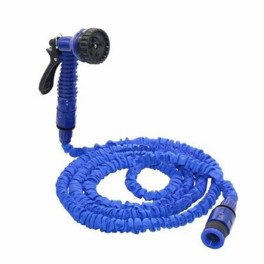 Furtun Extensibil Klausstech , Pentru Udat Gradina  , 177 Ft + Pistol De Stropit , Tesatura Rezistenta, Pulverizare Puternica, Compact Si Eficient, Culoare Albastru