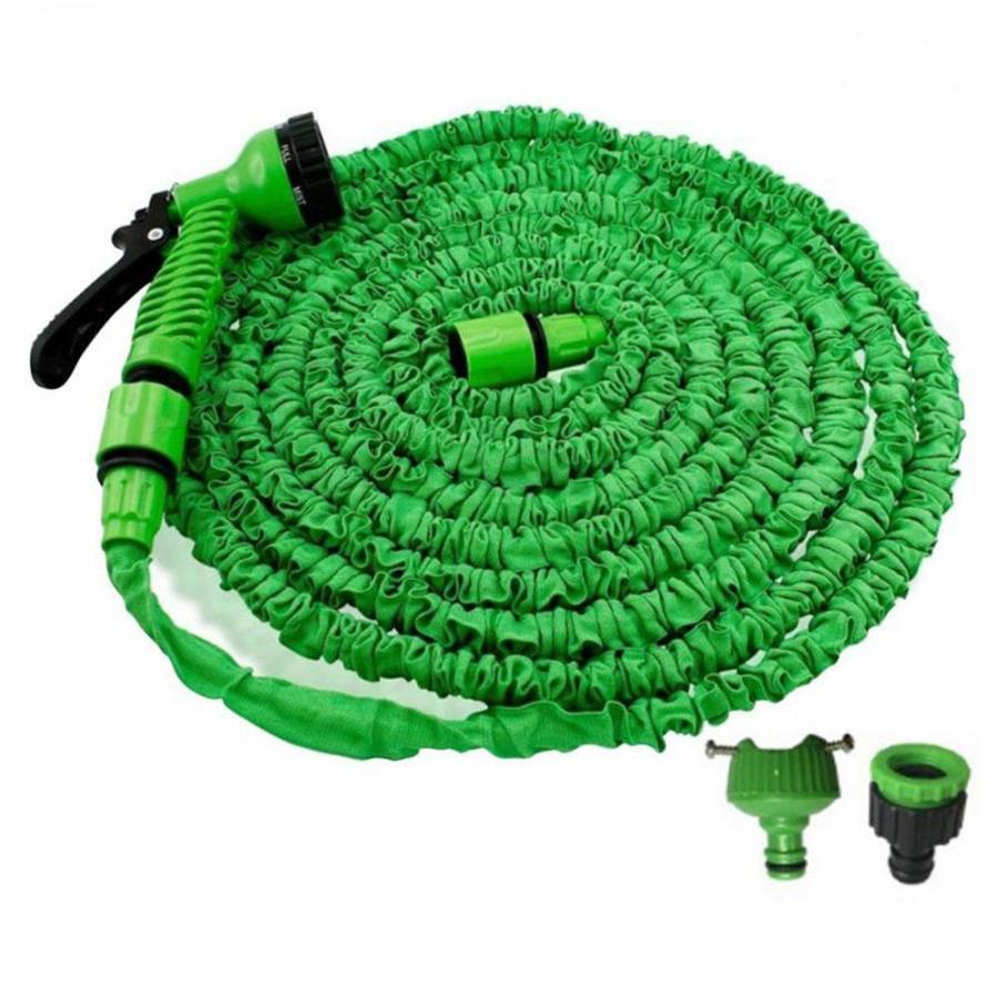 Furtun KlaussTech Extensibil Pentru Udat Gradina, 60 M Si Pistol De Stropit , Verde