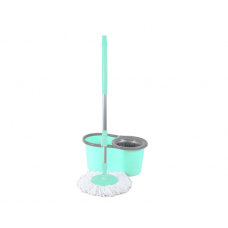 Galeata KlaussTech Pentru Mop, Capacitate 12l, Sistem Centrifuga, Si Mop Rotativ, 360 De Grade, Comapact, Usor De Folosit, Albastru