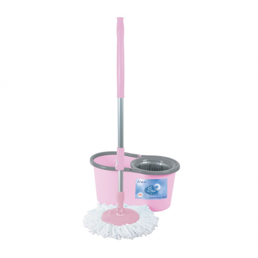 Galeata KlaussTech Pentru Mop, Capacitate 12l, Sistem Centrifuga, Si Mop Rotativ, 360 De Grade, Comapact, Usor De Folosit, Mov