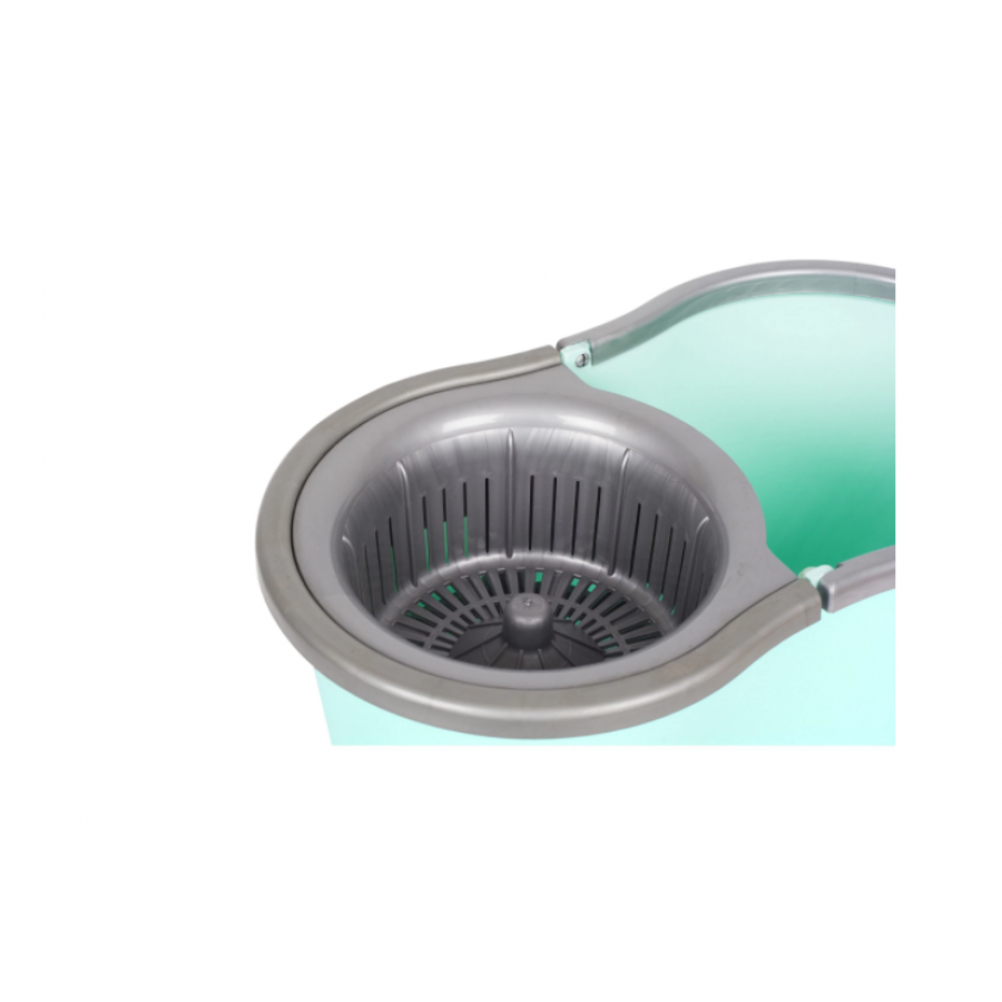 Galeata KlaussTech Pentru Mop, Capacitate 12l, Sistem Centrifuga, Si Mop Rotativ, 360 De Grade, Comapact, Usor De Folosit, Albastru