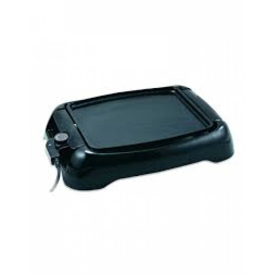 Gratar Electric Fara Fum, Putere 1250 W, Termostat Reglabil, Suprafata Antiaderenta Cu Orificii De Scurgere, Cablu Alimentare Detasabil, Design Modern, Negru