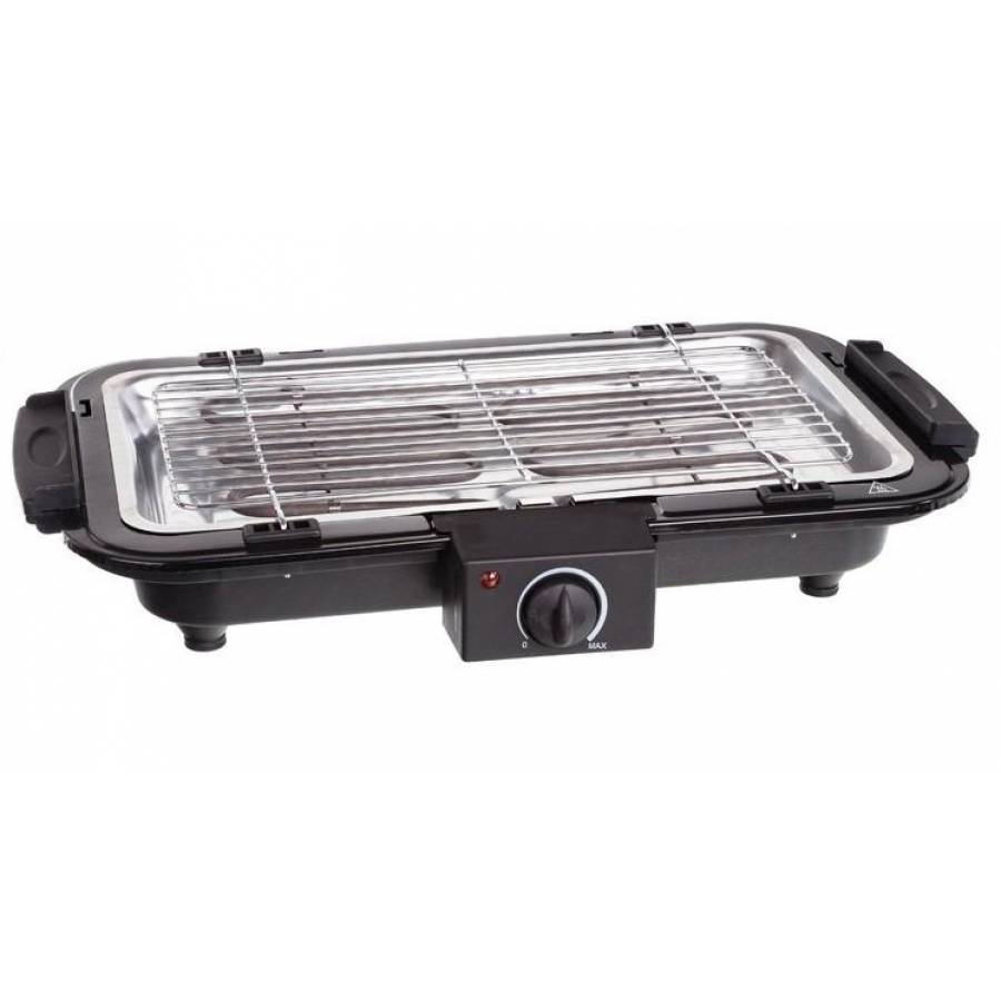 Gratar Electric Hausberg, Putere 2000 W, Grila Din Inox, Suprafata Mare De Lucru, Rezistent La Temperaturi Ridicate Si Zgarieturi, Design Modern, Negru