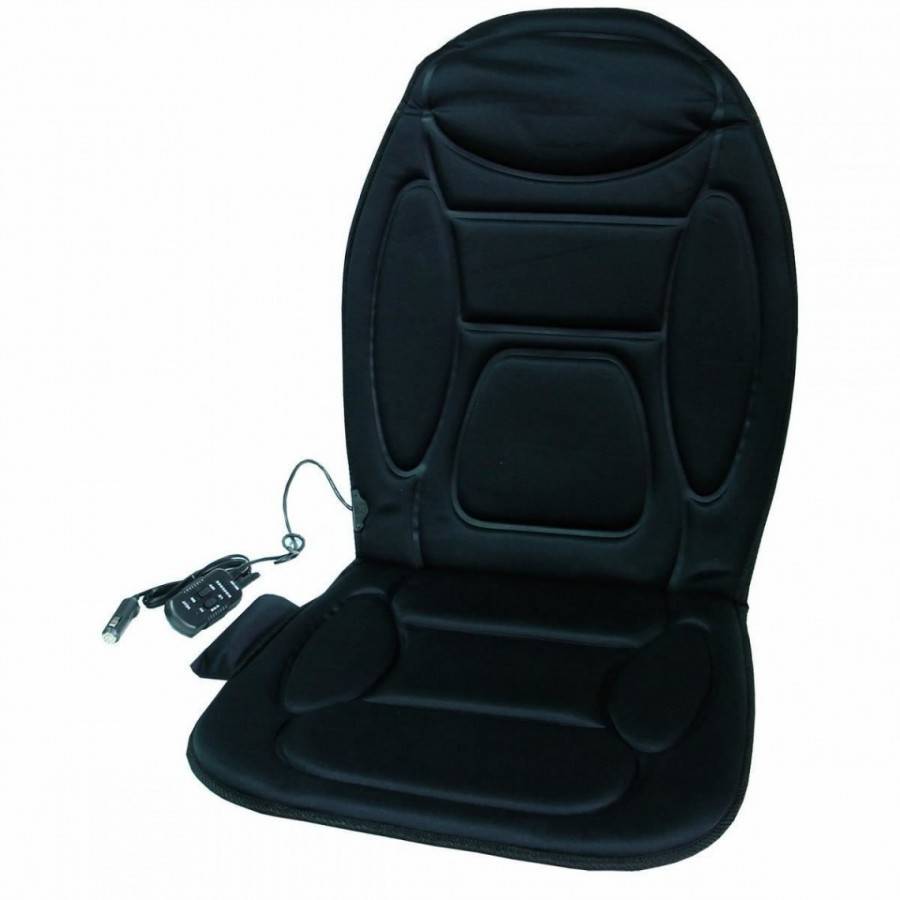 Husa scaun auto sau birou cu masaj si incalzire electrica, Ideal pentru Relaxare, Design Modern, Culoare Negru