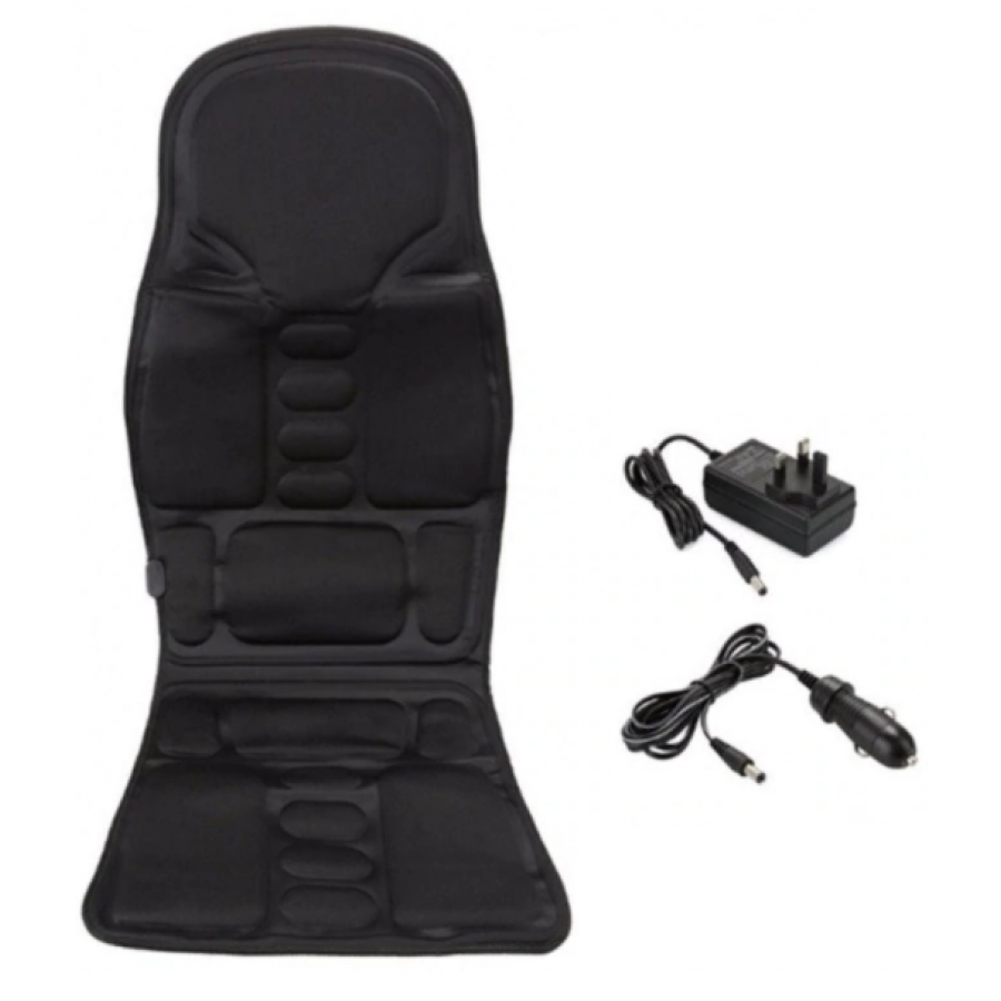 Husa scaun auto sau birou cu masaj si incalzire electrica, Ideal pentru Relaxare, Design Modern, Culoare Negru