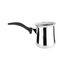 Ibric, Inox, Capacitate 0.4l, Ideal Pentru Ceai Si Cafea, Mentine Caldura, Coada Ebonita, Argintiu