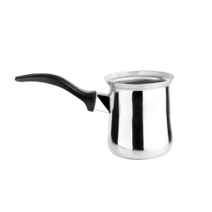 Ibric, Inox, Capacitate 0.65l, Ideal Pentru Ceai Si Cafea, Mentine Caldura, Coada Ebonita, Argintiu