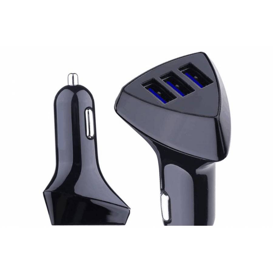 Incarcator Auto Cu 3 Porturi Usb Klausstech, Iesire 4,2 A, Tensiune 12 - 24v, Compatibil Cu Toate Dispozitivile Cu Port Usb, Usor De Montat Si Folosit, Design Modern, Negru