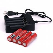 Incarcator De Mici Dimensiuni Cu 4 Acumulatori Li-ion 18650 Klausstech, Capacitate Baterie 5000 Mah , Tensiune 3.7v , Baterie Reincarcabila