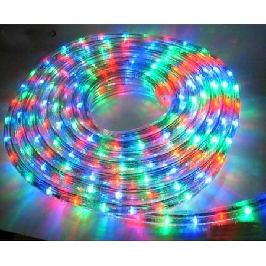 Instalatie Tip Furtun Luminos La Rola, Led-uri Multicolore, 10 M Lungime Cu Brad Mini Pentru Birou, Klausstech
