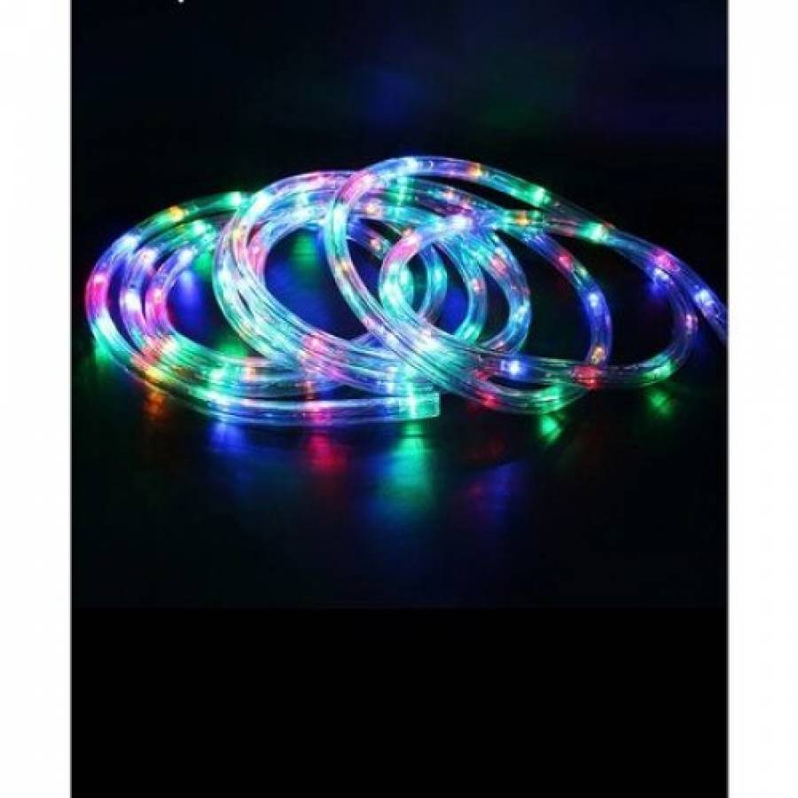 Instalatie Tip Furtun Luminos La Rola, Led-uri Multicolore, 10 M Lungime Cu Brad Mini Pentru Birou, Klausstech