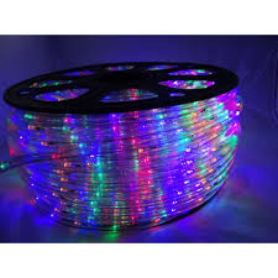 Instalatie Tip Furtun Luminos La Rola, Led-uri Multicolore, 10 M Lungime Cu Brad Mini Pentru Birou, Klausstech