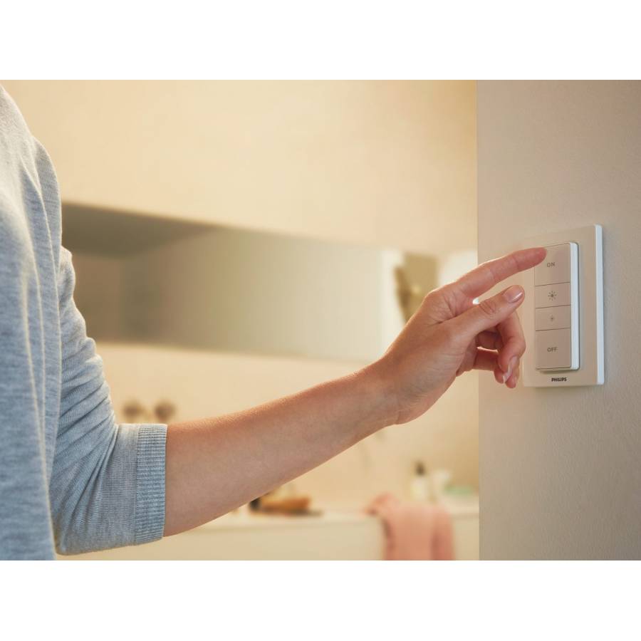 Intrerupator Cu Variator Philips, Functionare Cu Baterii, Instalare Wireless, 2400 - 2483.5 Mhz, -10°c – 45°c, Modern, Culoare Alb