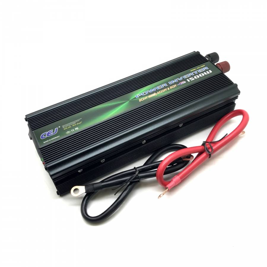Invertor Auto , Alimentare Curent Continuu 12v - Iesire Ac 220v , Putere 1500w , Conectare Usb Incarcare Telefon