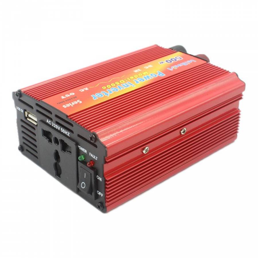 Invertor Profesional Auto Lairun , Dc Input Voltaj 24vcc , Ac Output Voltaj 220v Ac , Putere De Varf Si Continua 500w , Design Compact , 10amps