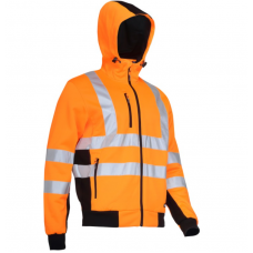 Jacheta Reflectorizanta Cu Design Modern, Marime Xl, 3 Buzunare, Inchidere Fermoar, Mansete Ajustabile, Portocaliu