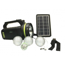Ki Solar Bluetooth Fotovoltaic Cu 3 X Becuri Si Lanterna, Mp3, Panou Solar, 10 W, 9000 Mah, Autonomie 20 H, Incarcare 15h, Negru