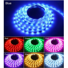 Kit Banda Klausstech Led 5050 Rgb, Control Telefon Prin Bluetooth, Exterior, 2x5m, Functie De Schimbare A Culorilor In Functie De Muzica, Lumina Multicolora, 10metri Lungime, Instalare Usoara