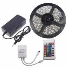 Kit Banda Klausstech Rgb Flexibila 5050 , Impermeabila , Ilogi , 5m , Adaptor , Telecomanda , Model Zm 128