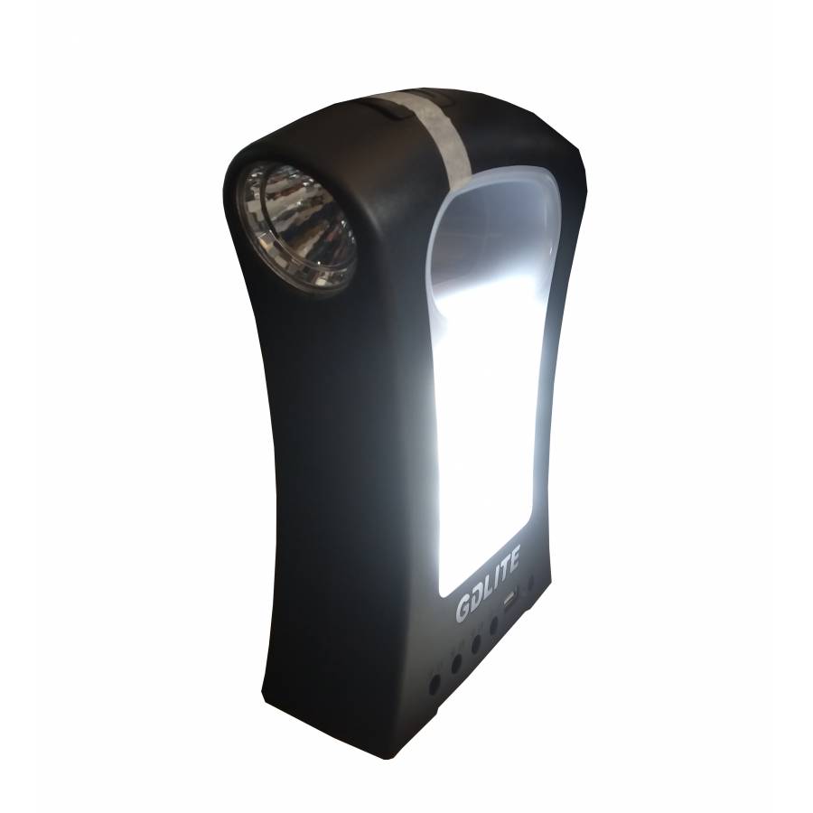 Kit De Iluminare Solara Pentru Camping , Lanterna Portabila, 3 Becuri Economice Led, Maner Portabil, Cablu Usb Pentru Gadget-uri, Negru