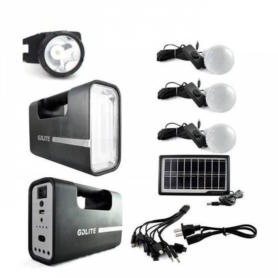 Kit Iluminare 3 Becuri Led KlaussTech Cu Incarcare Solara Camping