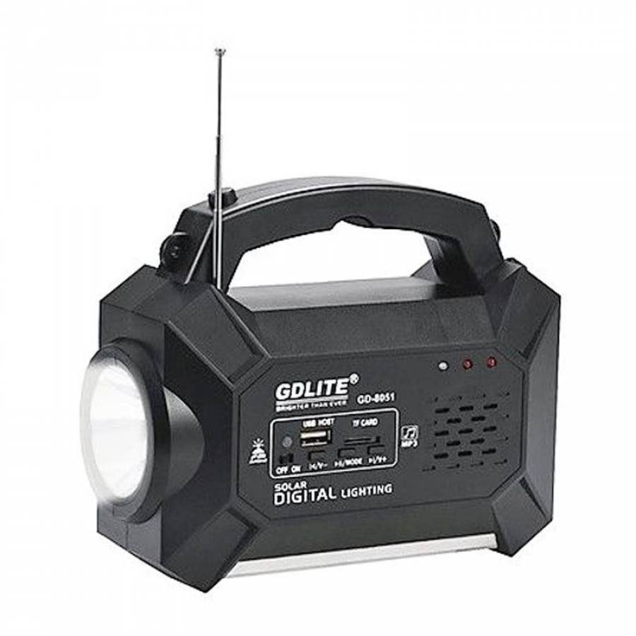 Kit Klausstech Cu Panou Solar Cu 3 Becuri, Port Usb, Radio Fm , Mp3, Lampa Cu Led-uri , Bec Leduri Disco 1 X 3 Led , Iesire Usb Pentru Incarcat Telefoane , Negru