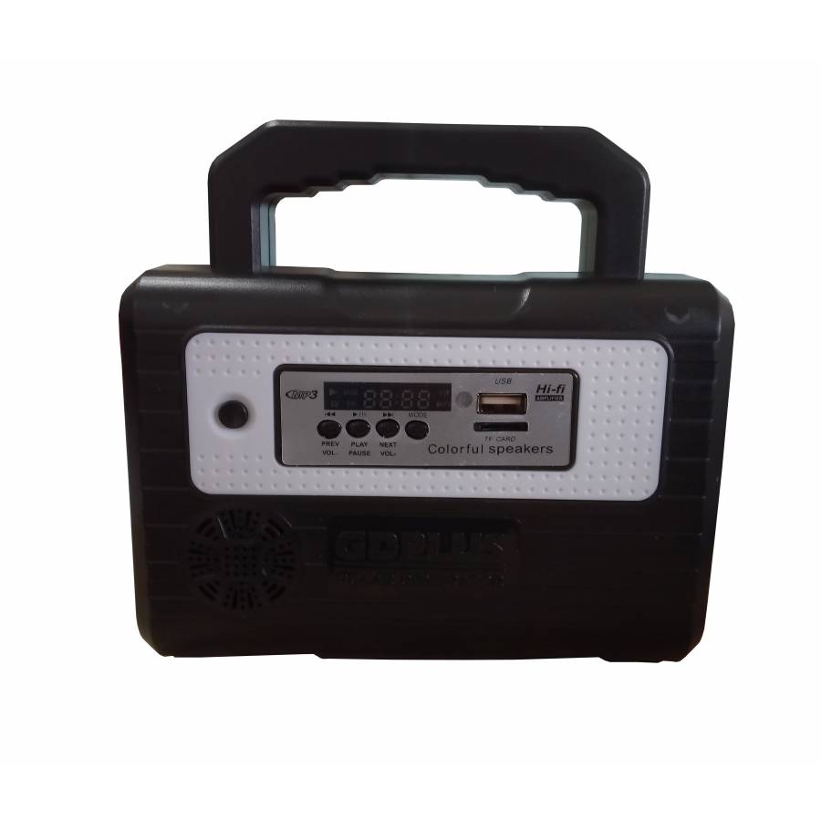 Kit Lanterna  Solara Pentru Camping , Cu 3  Becuri De 3w , Port Audio Mp3 Cu Difuzor , Telecomanda , Mini Panou Solar , 6v 4500mah Plumb-acid Reincarcabil