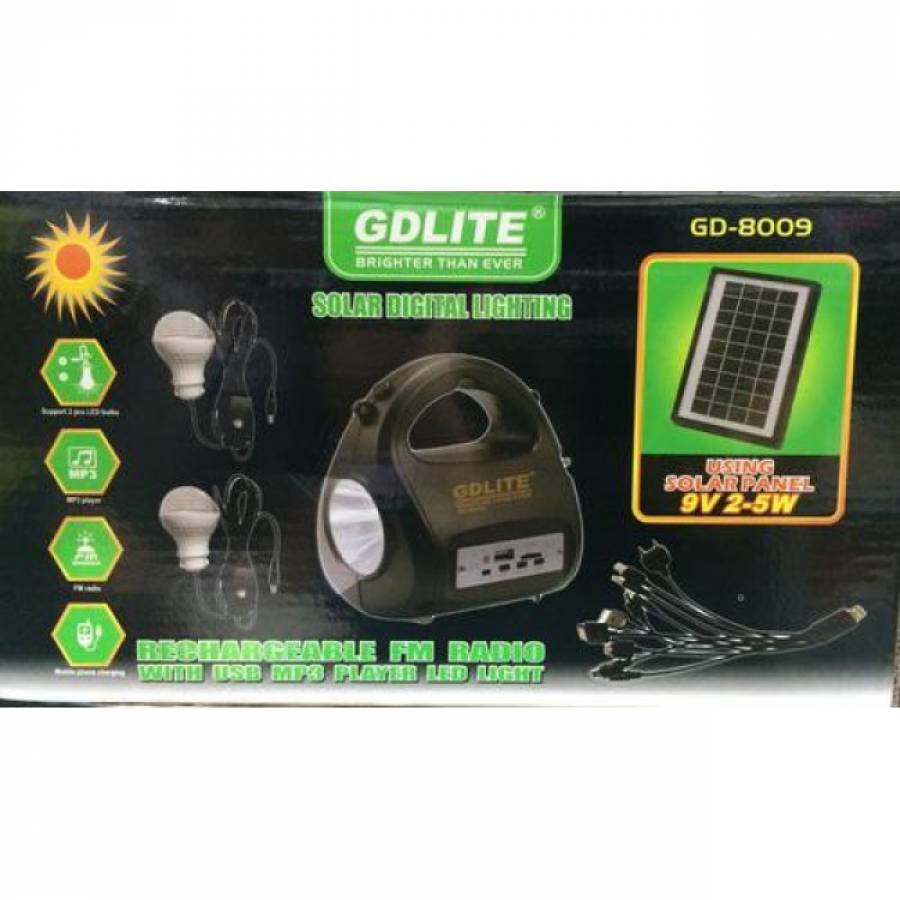 Kit  Solar Camping , Lanterna + Becuri Cu Fir Si Mini Panou Solar Fotovoltaic Pentru Incarcare , Alimentare Solara Sau La 220-240v, 50/60hz , Intrare Usb 5v