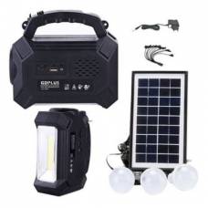 Kit Solar Cu Panou Voltaic, Lanterna Led, Radio Fm, Usb, 3 Becuri