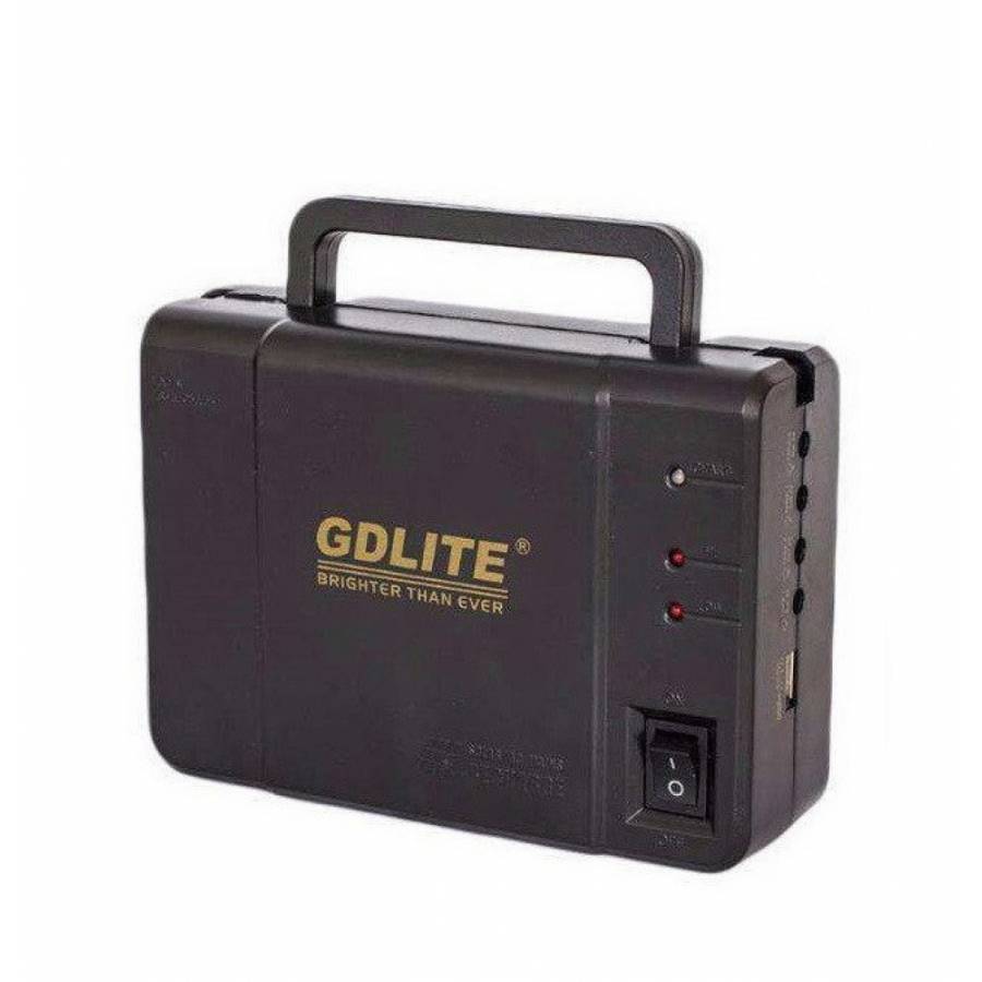 Kit Solar De Proiectare Lumina, Portabil, Acumulator Reincarcabil, 3 Becuri, Buton Pornire/oprire, Port Usb 6v, Alimentare 110-240v, 50/60hz, Negru