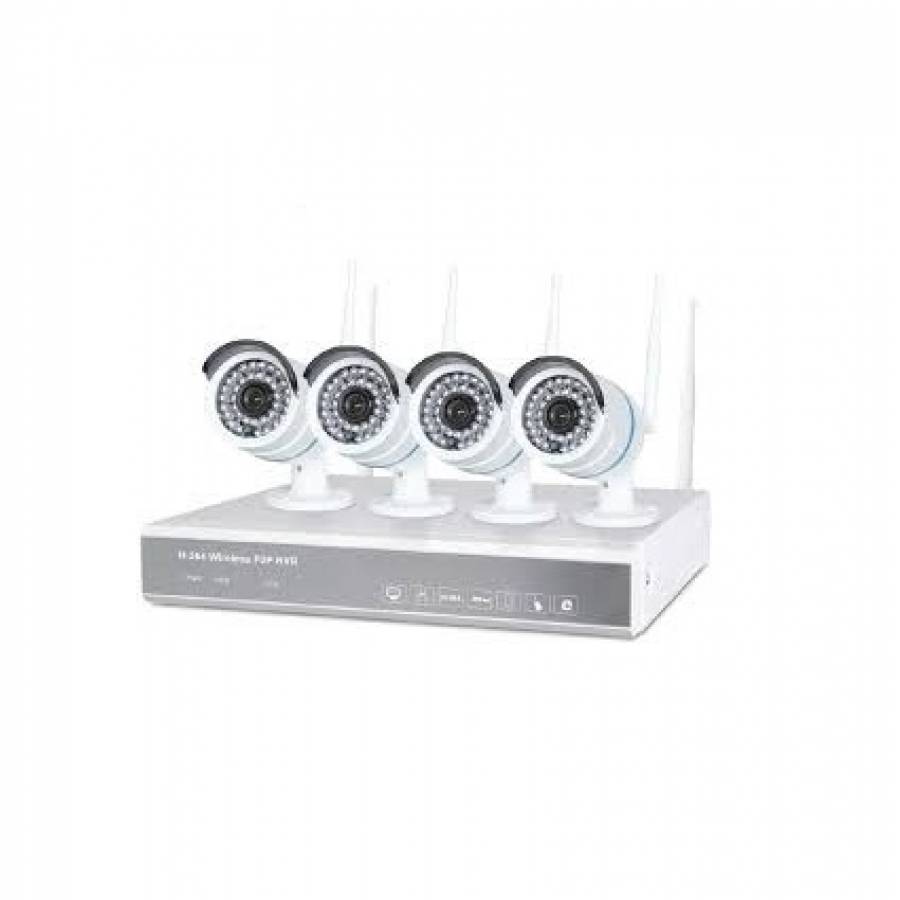 Kit Supraveghere Si Securitate , 4 Camere Wireless Cu Nvr , 36 Leduri Vedere Nocturna