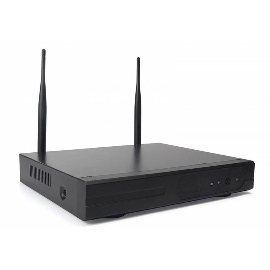 Kit Supraveghere Si Securitate Profesional Klausstech, Wireless, 4 Camere Incluse, Compatibil Ios, Android & Pc, Functie Nightvison, Usor De Instalat Si Montat, Design Modern, Alb&negru