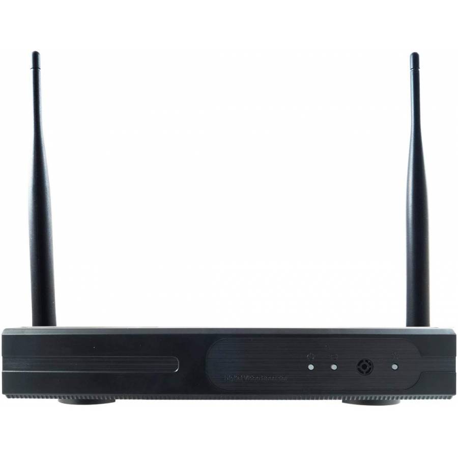 Kit Supraveghere Si Securitate Profesional Klausstech, Wireless, 4 Camere Incluse, Compatibil Ios, Android & Pc, Functie Nightvison, Usor De Instalat Si Montat, Design Modern, Alb&negru