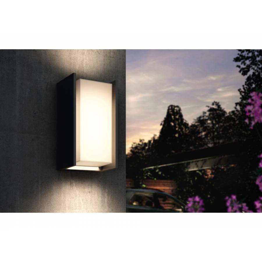 Lampa Contemporana Philips De Perete Pentru Exterior, Control Inteligent, Alimentare 50 - 60 Hz, Led Incorporat, Putere 9w, Izolatie Dubla, Protectie Ip44, Gri Antracit