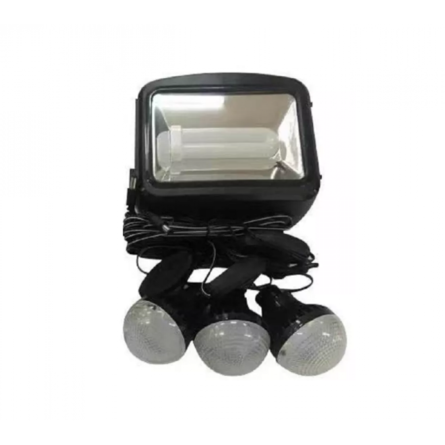 Lampa Cu Incarcare Solara Si 2 X Becuri Led Smd, Slot Usb, Panou Solar, 3.5 W, Autonomie 10-30 H, Indicator Baterie Si Incarcare, Negru