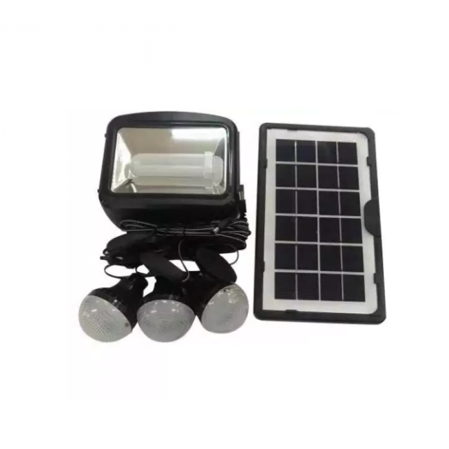 Lampa Cu Incarcare Solara Si 2 X Becuri Led Smd, Slot Usb, Panou Solar, 3.5 W, Autonomie 10-30 H, Indicator Baterie Si Incarcare, Negru