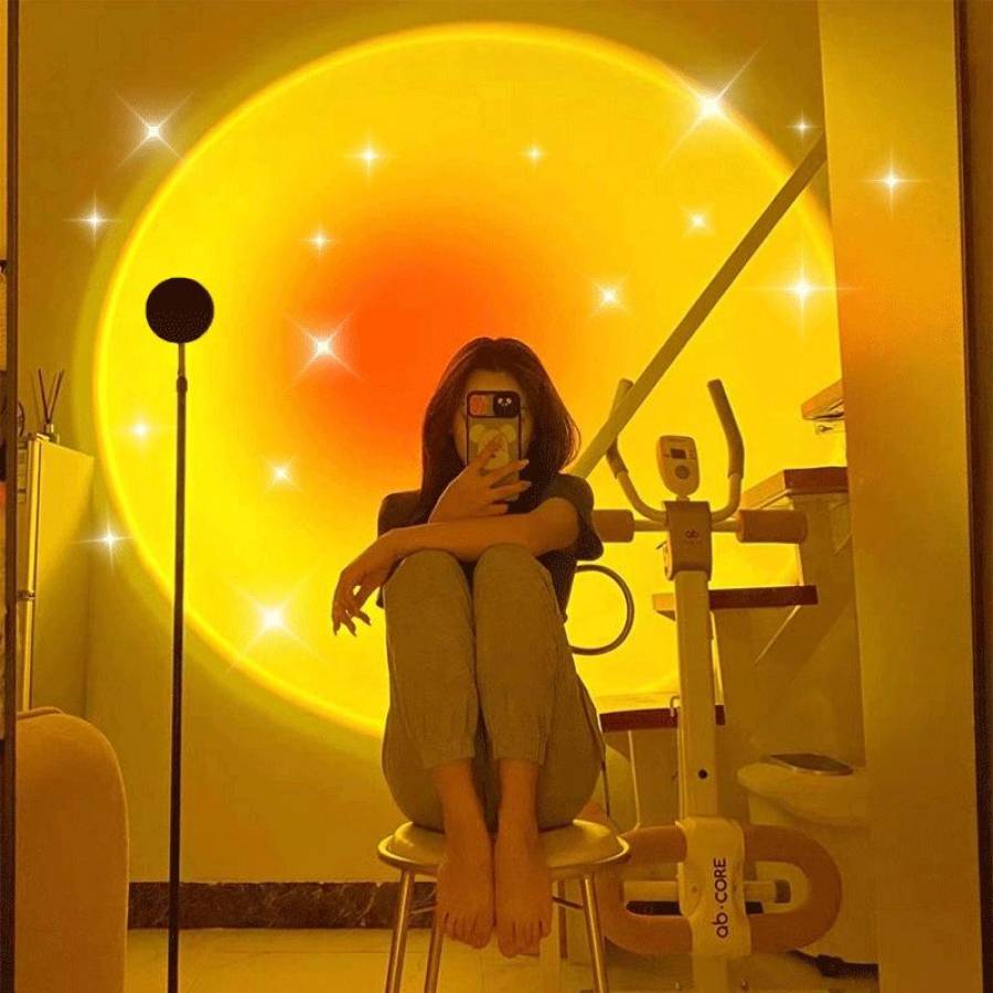 Lampa Cu Lupa, Videografie, Efect De Apus De Soare, Usor De Folosit, Ergonomica, Negru